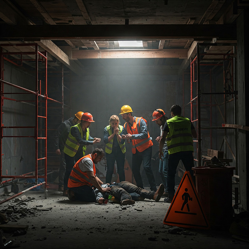 Imagen representando riesgos laborales o prevención